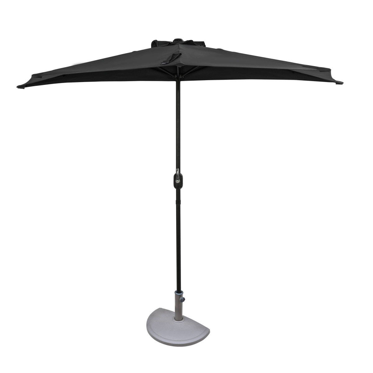 NU6868 9 ft. Lanai Polyester Half Umbrella, Slate Gray