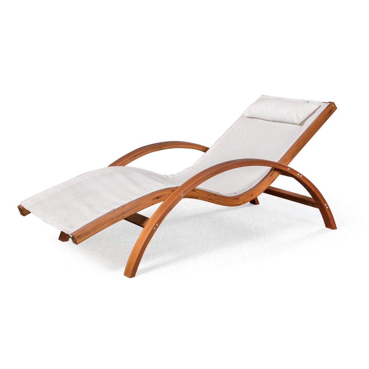 Picture of Blue Wave NU6901 Bentwood Breeze Luxury Lounger with Wood Frame&#44; Champagne