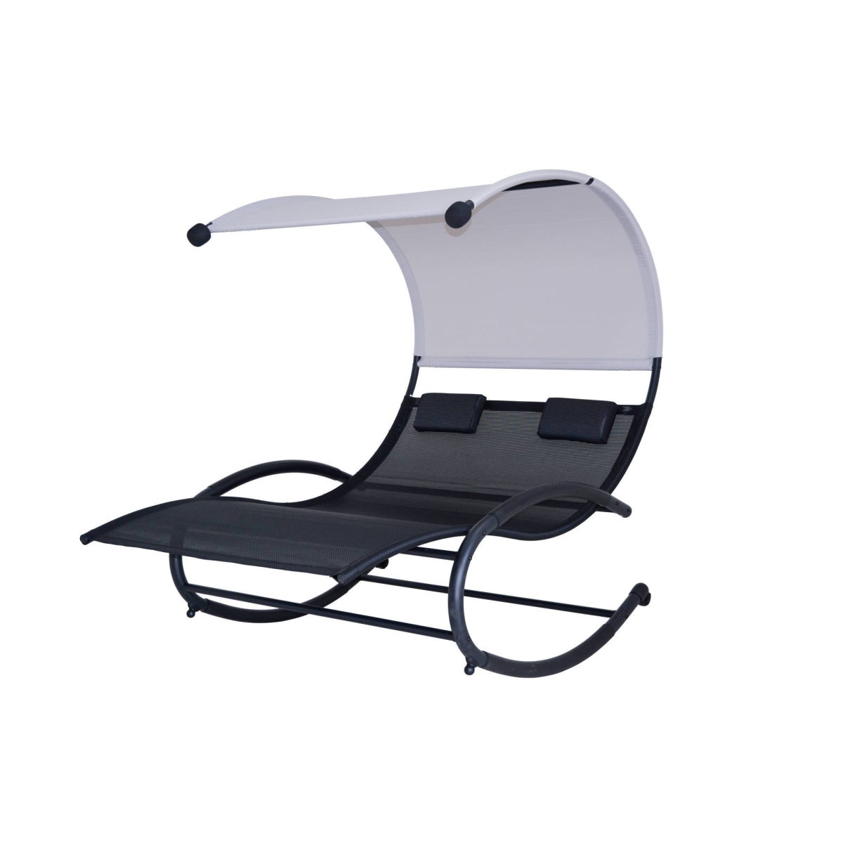 Picture of Blue Wave NU6902 Ultra Comfort Cool Mesh Dual Lounger with Canopy&#44; Black & White