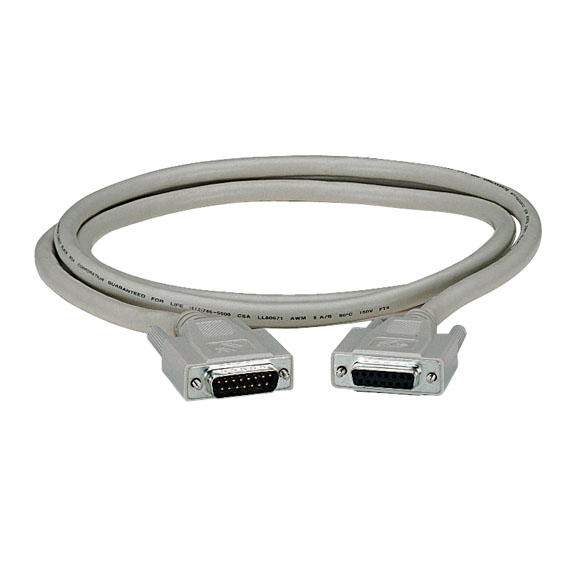 DB15 Thumbscrew Cable - Male-Female, 25 ft.