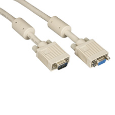 5 ft. VGA Video Cable with Ferrite Core, Male & Female - Beige