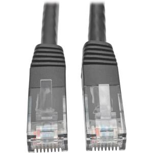 Cat6 Molded Male to Male Patch Cable, Black - 2 ft.