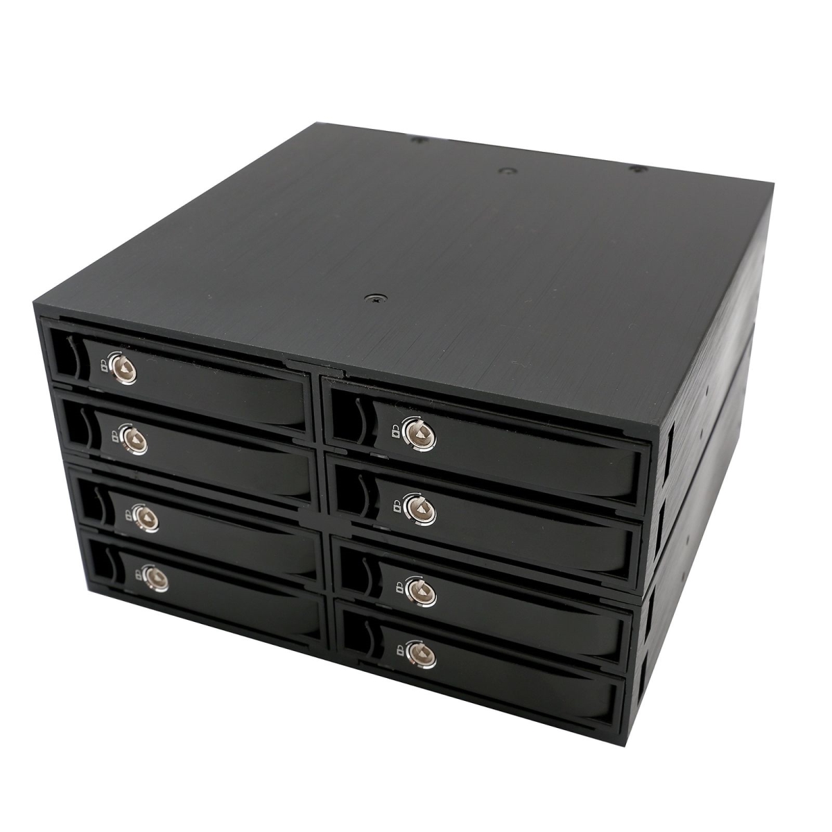 2.5 in. Full Metal 8 Bay SATA HDD & SDD Mobile Rack Mini SAS Interface for 5.25 in. Drive Bay