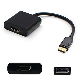 AddOn BU989AV-AO DisplayPort 1.2 to HDMI 1.3 Male to Female Adapter - Black
