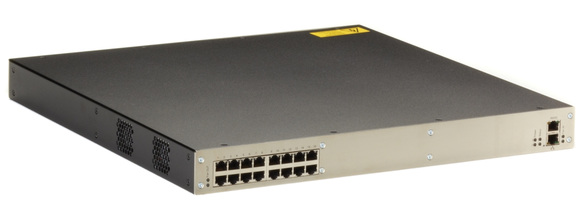 Picture of Black Box ACXC16 DKM FX Compact HD Video & Peripheral Matrix Switch&#44; 16 Port CATx Chassis with Redundant Power Supply