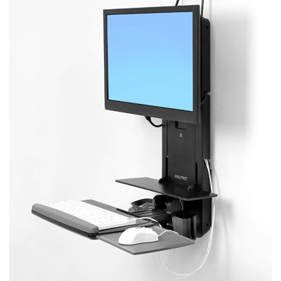 Picture of Ergotron 61-080-085 Patient Room Styleview Sit-Stand Vertical Lift, Black