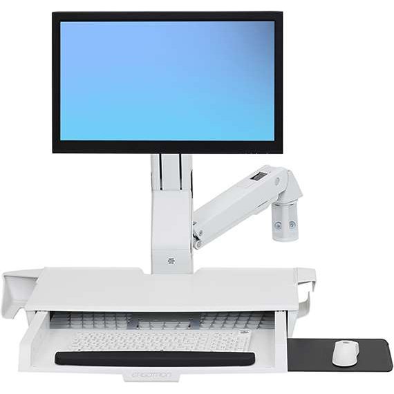 Picture of Ergotron 45-260-216 Styleview Sit-Stand Combo Arm with Worksurface - White