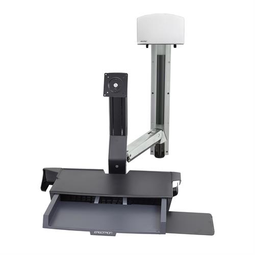 Picture of Ergotron 45-270-216 Medium Styleview Sit Stand Combo System with Worksurface&#44; White