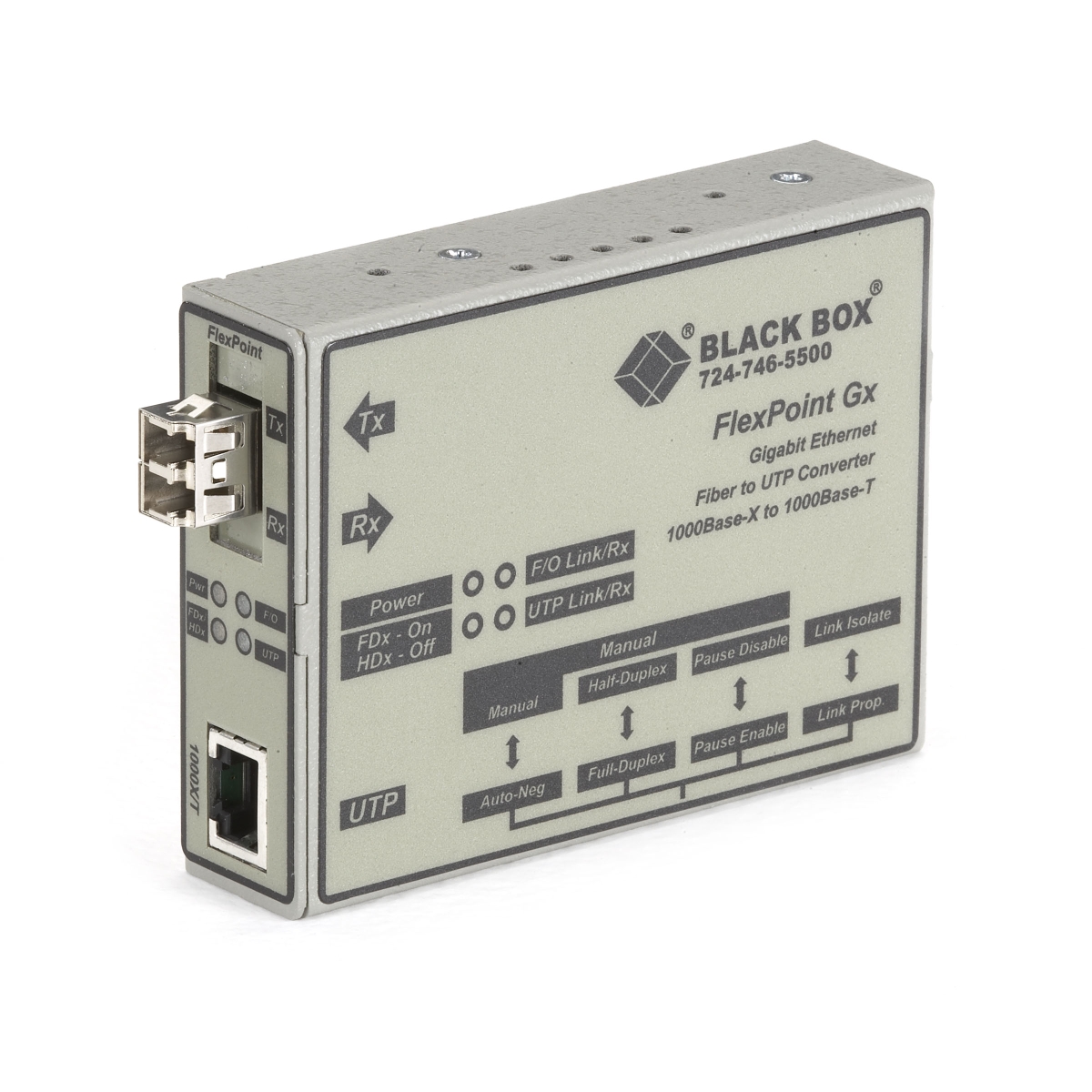 Media Converter Gigabit Ethernet Multimode 850nm 220m LC