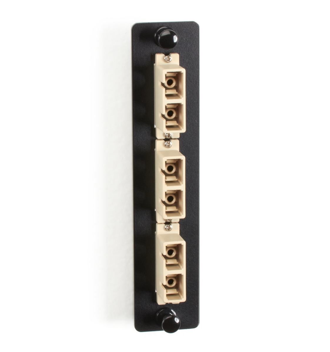Black Box JPM451B Standard Adapter Panel, Bronze Sleeves, 3 Duplex Sc Pairs, Beige