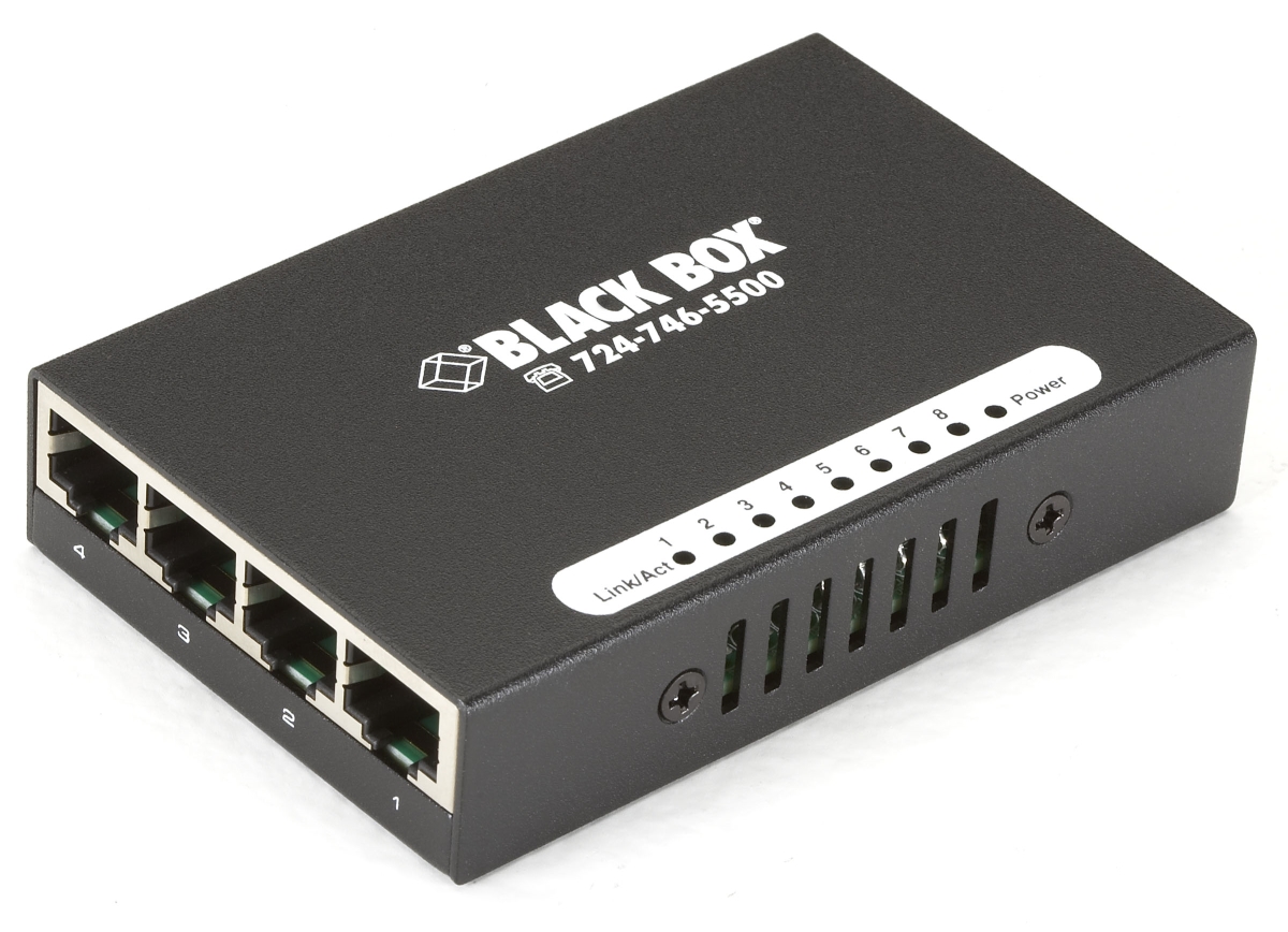 Picture of Black Box LBS008A 8 Port 10 & 100 Mini Unmanaged Switch