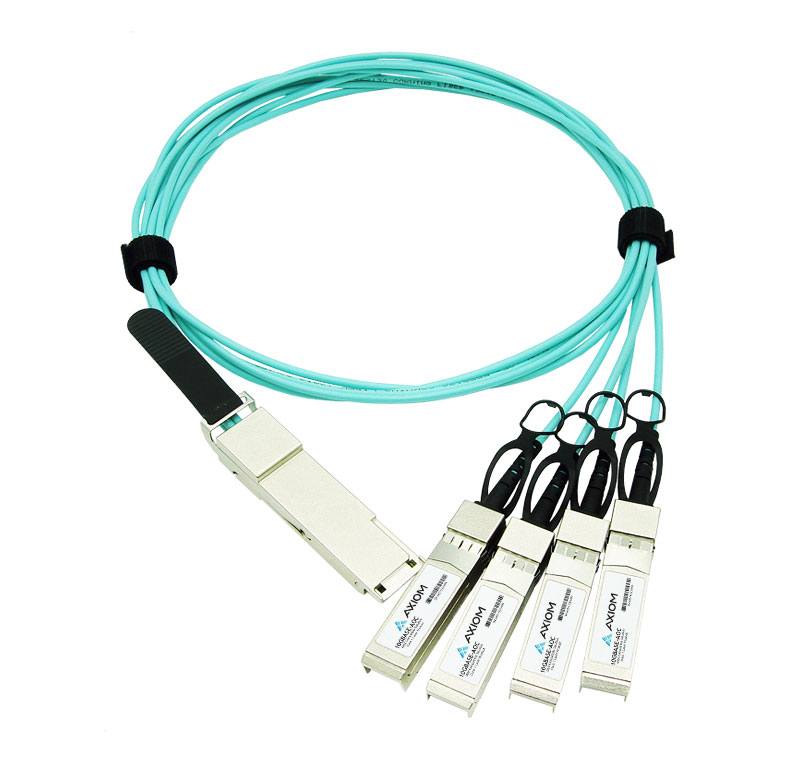 Picture of 10443-AX 10 m 100GBASE-AOC QSFP28 to 4 SFP28 Extreme Compatible Active Optical Cable