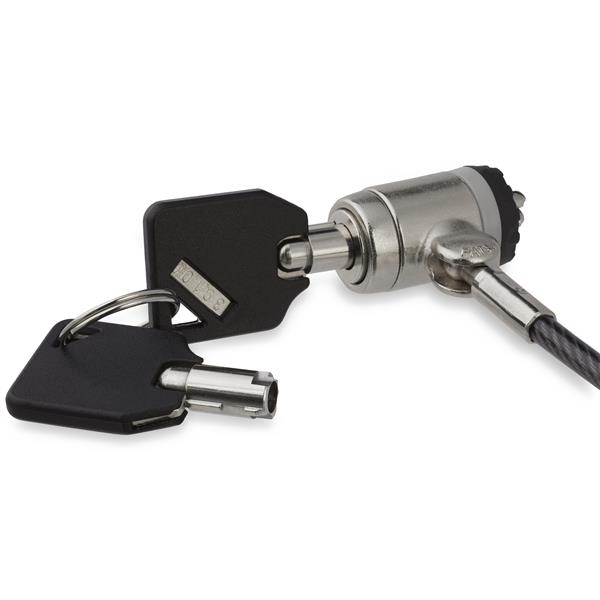 Keyed Cable Lock for Laptops Push to Lock Button