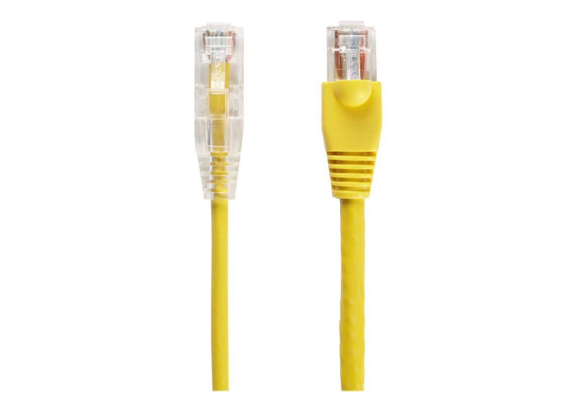 Picture of Black Box C6APC28-YL-07 7 ft. Unshielded 500 MHz PVC Stranded Ethernet Patch Cable Snagless Boot&#44; Yellow