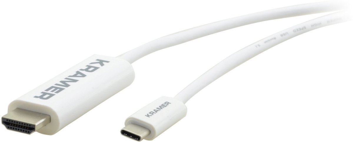Picture of Kramer Electronics 99-97211106 6 ft. USB-C Type HDMI-6 Cable&#44; White