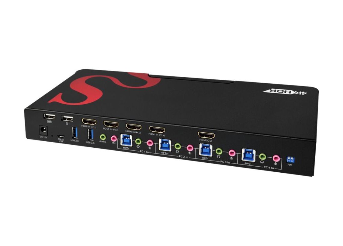 4-Port HDMI 2.0 4K HDR Smart Console KVM Switch