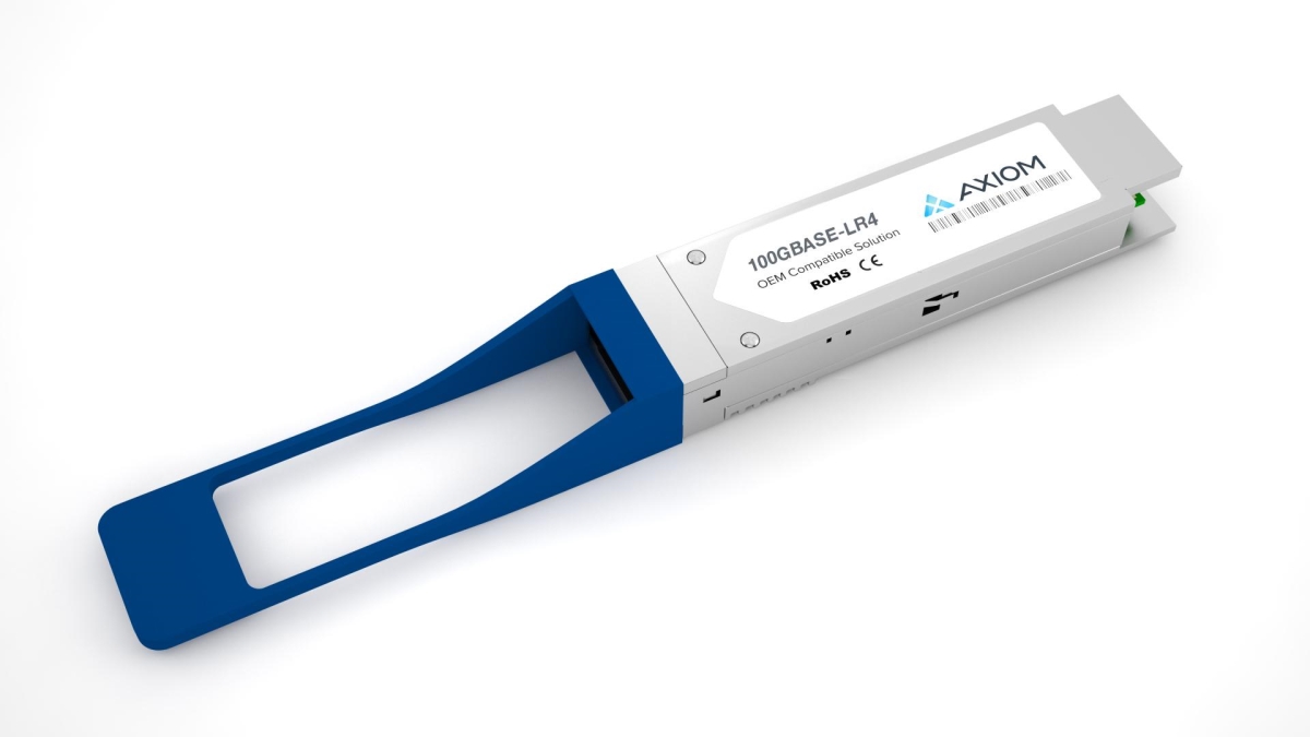 Axiom QSFP-100GBASE-LR4-AX QSFP28 transceiver Module (Equivalent to: Juniper QSFP-100GBASE-LR4) - 100 Gigabit Ethernet - 100GBase-LR4 - LC Single-Mode - up to 6.2 Miles - 1294.53-1296.59 nm / 129