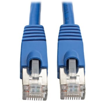 30 ft. PoE Cat6a 10G Snagless Shielded STP Network Patch Cable, Blue