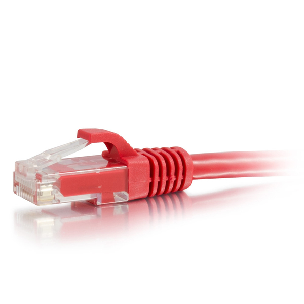 Picture of C2G 50798 1 ft. Cat6a Snagless Unshielded UTP Network Patch Ethernet Cable, Red