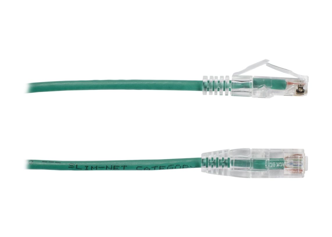 Black Box C6APC28-GN-02 2 ft. Slim Net CAT6A Patch Cable, Green
