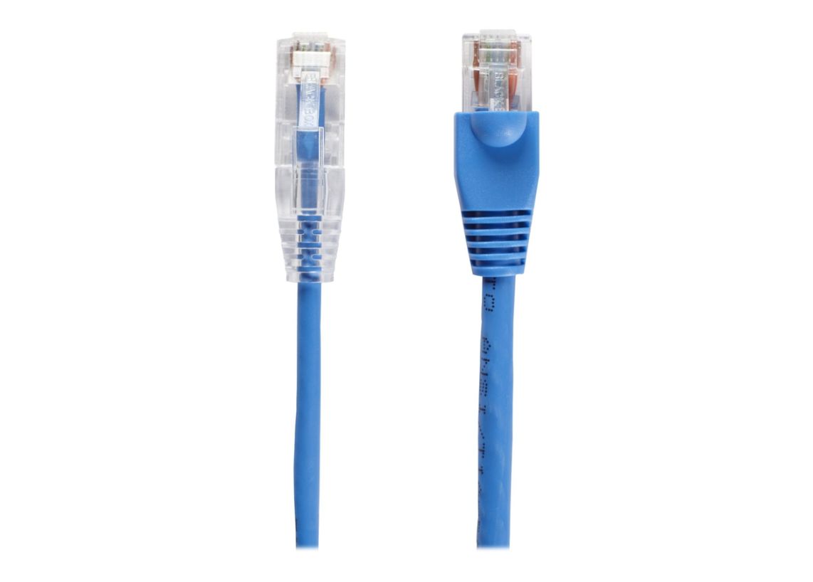 Black Box C6PC28-BL-12 12 ft. Slim Net CAT6 Patch UTP Network Cable, Blue