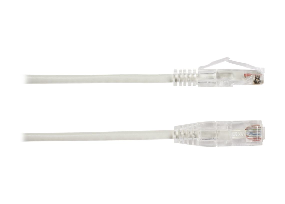 Black Box C6PC28-WH-01 1 ft. Slim Net CAT6 Patch UTP Network Cable, White