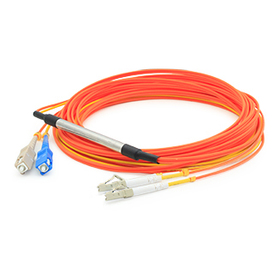 Picture of Add-On ADD-MODE-LCSC6-10 10 m LC Male to SC Male Orange Duplex Riser-Rated Fiber Mode Conditioning Cable