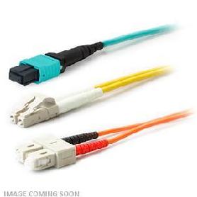 Picture of Add-On ADD-MPOF-LB-OM3 1 ft. MPO Female Aqua OM3 Loopback Simplex PVC Fiber Patch Cable