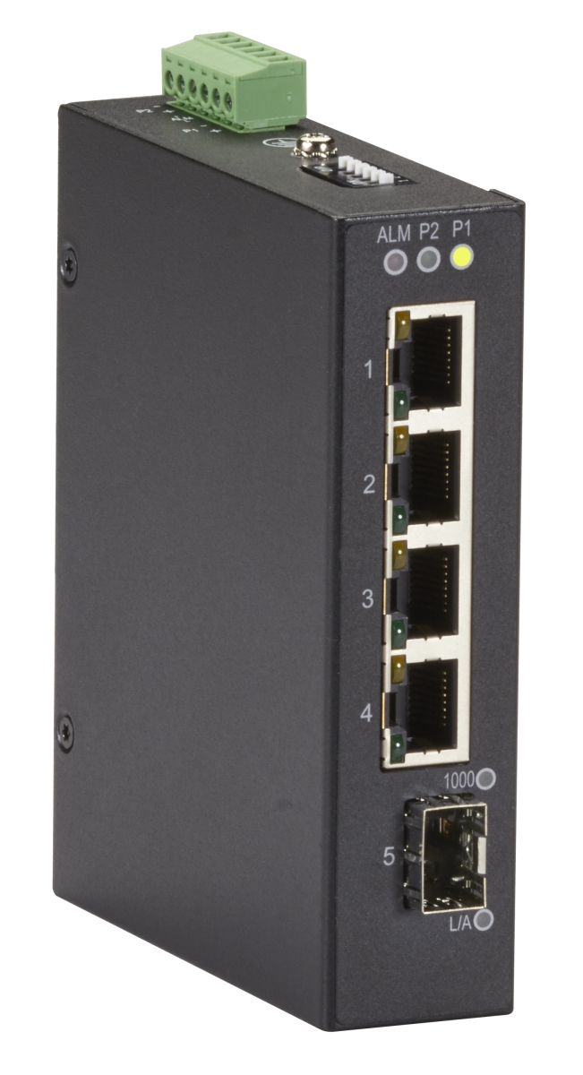 Picture of Black Box Network Services LIG401A 5 Port Industrial Gigabit Ethernet Switch Extreme Temperature