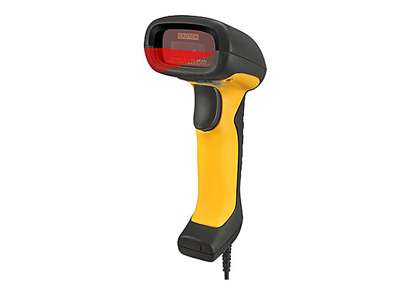 Picture of Adesso NUSCAN5200TU Antimicrobial & Walterproof 2D & 1D USB Barcode Scanner&#44; Black & Yellow