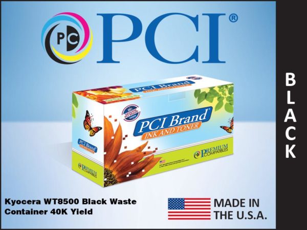 Brand New Compatible Kyocera WT8500 Black Waste Container 40K Yld for TASKalfa 5052ci  6002i  6052ci Made in USA