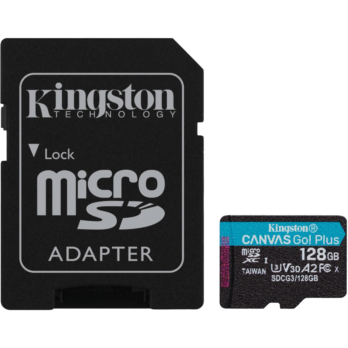 Picture of Kingston SDCG3-128GB Canvas Go Plus 128 GB Class 10-UHS-I U3 microSDXC Memory Card