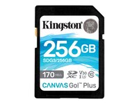 Picture of Kingston SDG3-256GB Canvas Go Plus 256 GB Class 10-UHS-I U3 SDXC Memory Card