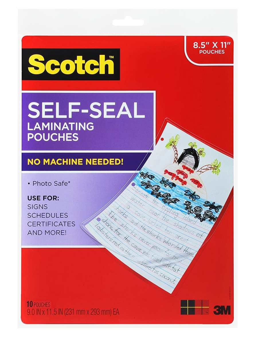 Picture of 3M LS854-10G Self-Sealing Laminating Pouches&#44; Gloss Finish - Letter Size