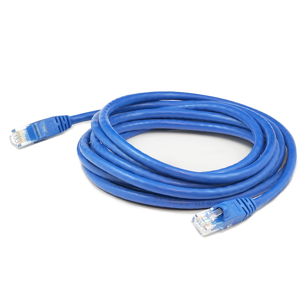 Picture of Add-On ADD-1FCAT6-BE 1 ft. RJ-45 Male to RJ-45 Male Cat6 UTP PVC Copper Patch Cable, Blue