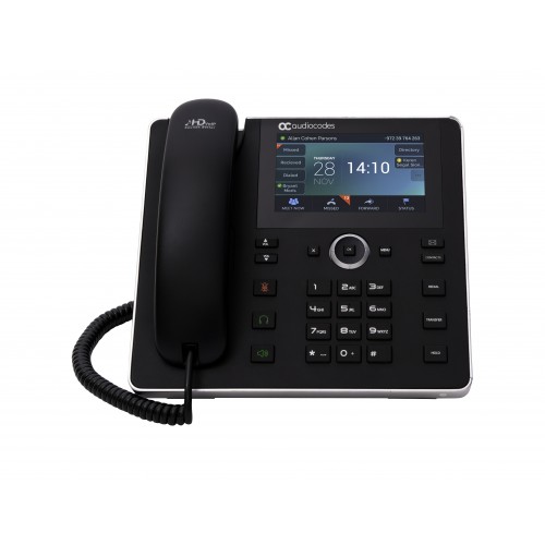 Picture of Audiocodes IP450HDEG 450HD IP-Phone PoE GbE Black 2 Ethernet 10-100-1000 Ports - 800 x 480 5 in. Color Touch LCD & Power Over Ethernet PoE