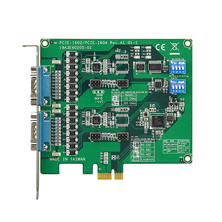 Picture of B Plus B Smartworx PCIE-1602C-AE 2-Port RS-232 & 422-485 PCI Express Communication Card with Surge & Isolation