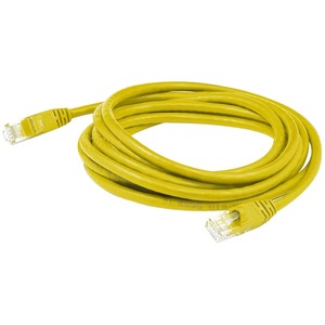 Picture of Add-On ADD-10FCAT6A-YW 10 ft. RJ-45 Male to Male Cat6A Copper Patch Cable - Yellow