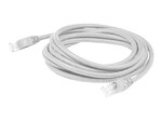 Picture of Add-On ADD-35FCAT6A-WE 35 ft. RJ-45 Male to RJ-45 Male Straight Cat6A UTP PVC Copper Patch Cable - White