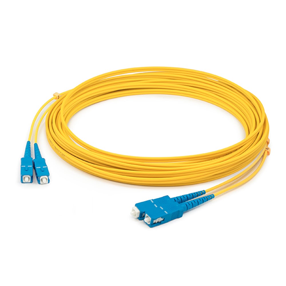 Picture of Add-On ADD-SC-LC-MB1-5M9SMF 1.5 m LC Male to SC Male OS2 Patch Cable - Yellow