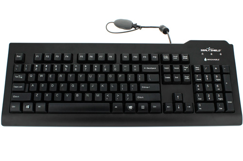 Picture of Seal Shield SSKSV208ES Silver Steel Waterproof Keyboard - Espana