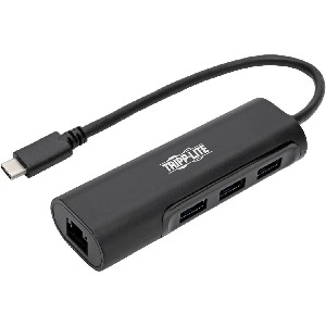Tripp Lite U460-003-3A1GB USB C Multiport Hub Adapter with 3 USB-A, Gbe Black USB Type C