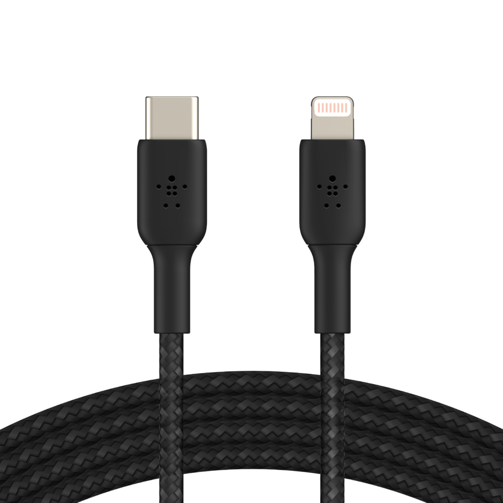 Picture of Belkin Components CAA004BT2MBK 1 m Boost Charge Braided USB-C to Lightning Cable, Black