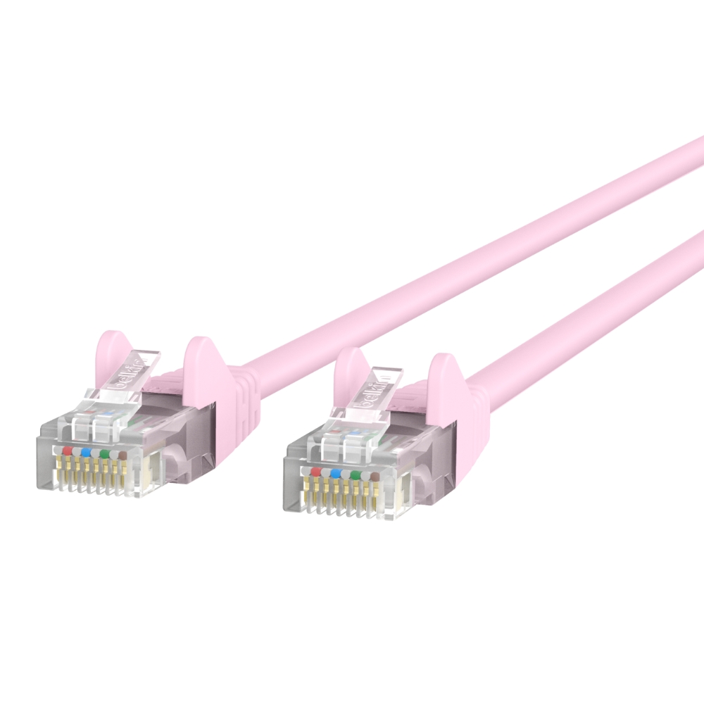 Belkin Components A3L98002PNKS 2 ft Ethernet Category 6 Snagless Patch Cable44 Pink