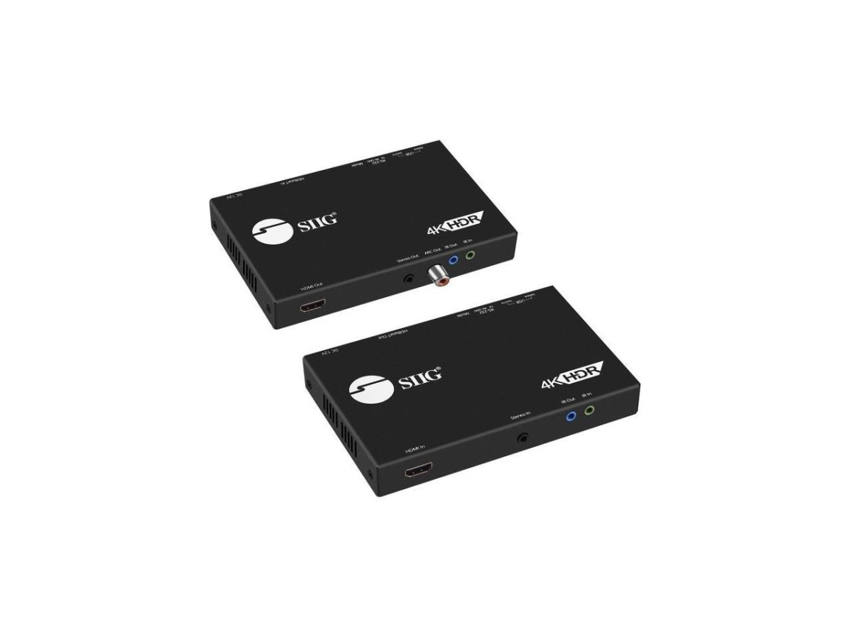 Picture of SIIG CE-H23411-S1 4K HDR HDMI 2.0 & USB 2.0 Extender Over with RS-232 & IR