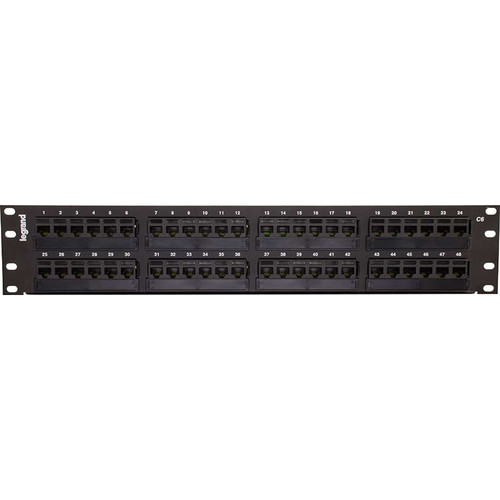 48-Port Cat6 110-Type Patch Panel - Black