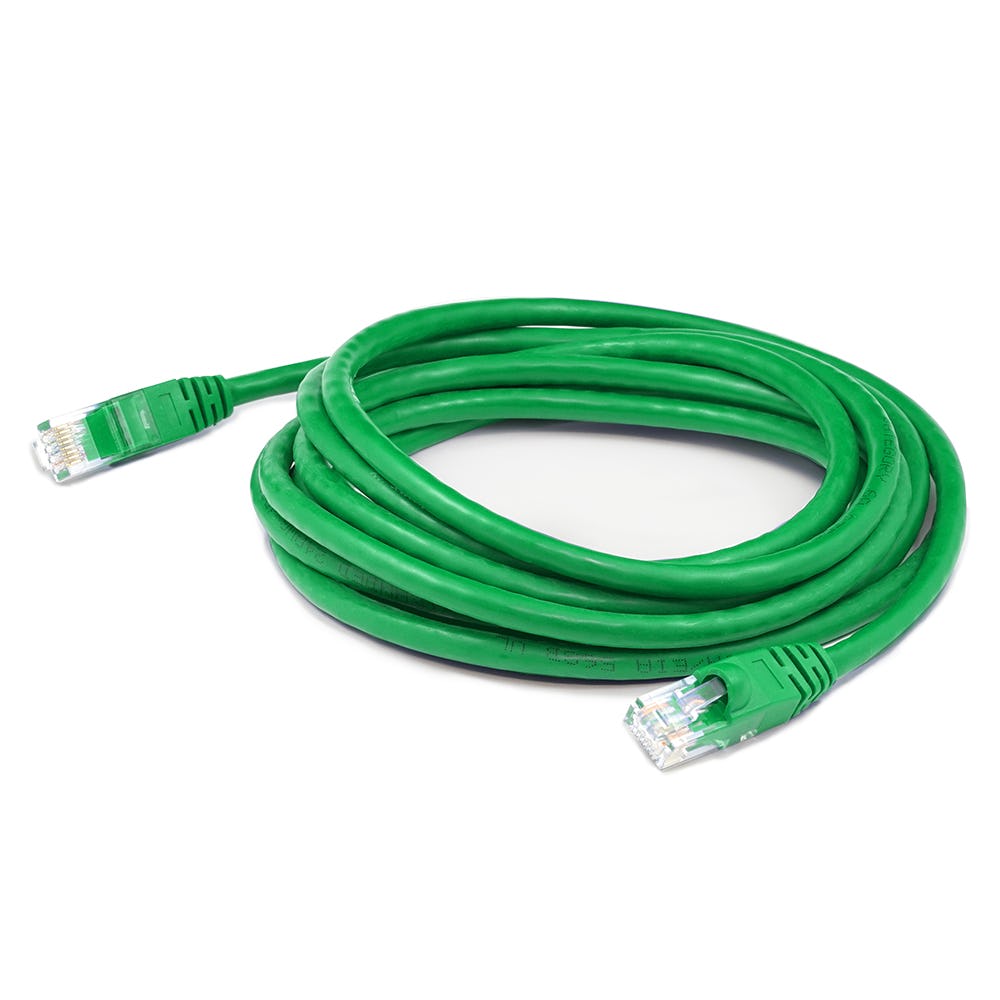 Picture of Add-On ADD-14FCAT6-GN 14 ft. RJ-45 Male to RJ-45 Male Straight Cat6 UTP PVC Copper Patch Cable - Green