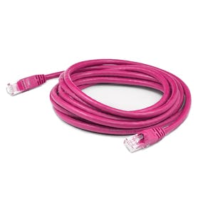 Picture of Add-On ADD-25FCAT6-PK 25 ft. RJ-45 Male to RJ-45 Male Straight Cat6 UTP Copper PVC Patch Cable - Pink