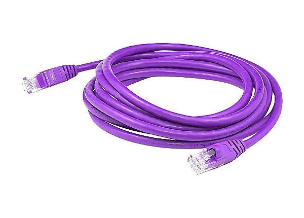 Picture of Add-On ADD-30FCAT6A-PE 30 ft. RJ-45 Male to RJ-45 Male Straight Cat6A UTP Copper PVC Patch Cable - Purple