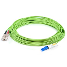 Picture of Add-On ADD-CS-CS-1M5OM5 1 m CS Male to CS Male Straight OM5 Duplex Fiber OFNR Patch Cable - Lime Green